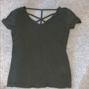 Army green strapy T-shirt